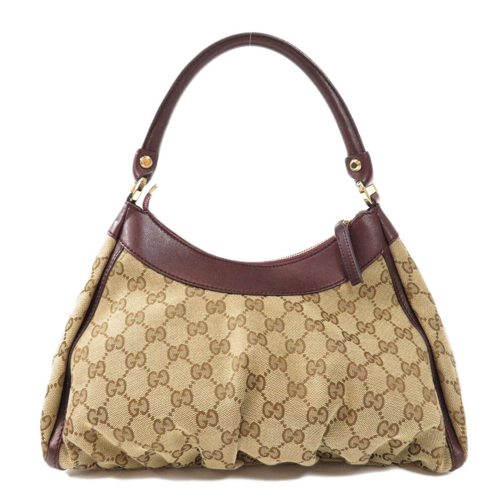 Gucci Canvas D Abbey prominent Bag GG Ring Shoulder Black